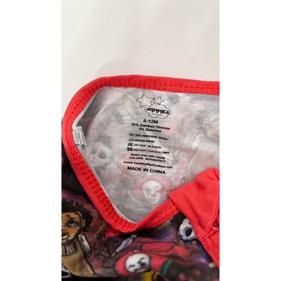 Jammies Double Zip Halloween Villain Pajama One Piece Baby Size 6-12 Months - Picture 3 of 6